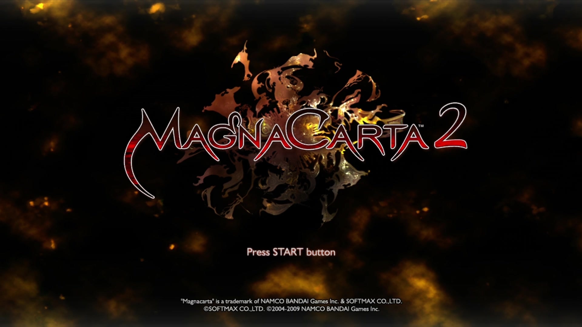 Magna Carta 2 title screen for Xbox 360